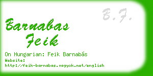 barnabas feik business card